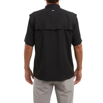 camisa tipo columbia negra para uniformes - Uniformes DO