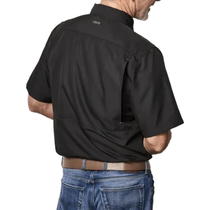 camisa tipo columbia negra para uniformes - Uniformes DO