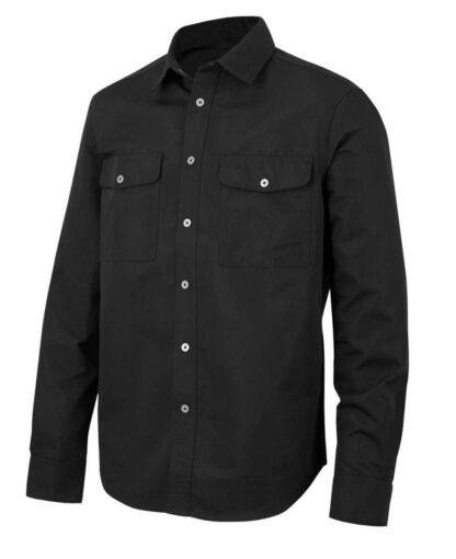 camisa tipo columbia negra para uniformes - Uniformes DO