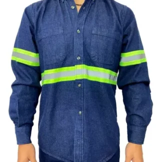camisa jean con cinta reflectiva | Uniformes DO